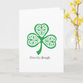 Erin gaat klaver Bragh met Keltische knotwork Kaart (Gele Bloem)