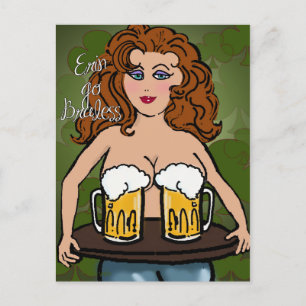 Erin Gaat zonder Beha Grappige St. Patrick's Dag Feestdagenkaart
