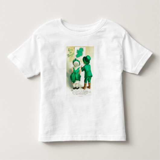 Erin Go Bragh Couple die de Ierse kaart bekijkt Kinder Shirts (Voorkant)