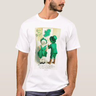 Erin Go Bragh Couple die de Ierse kaart bekijkt T-shirt