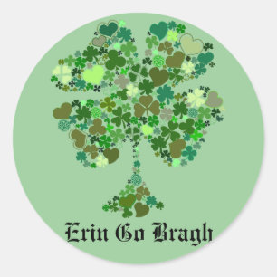 Erin Go Bragh Four Leaf Clover Sticker