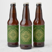 Erin Go Bragh Gold Celtic Shamrock Bier Etiket (Flessen)