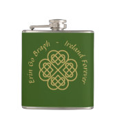 Erin Go Bragh Gold Celtic Shamrock Heupfles (Voorkant)
