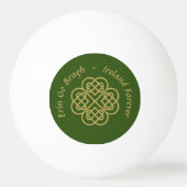 Erin Go Bragh Gold Celtic Shamrock Pingpongbal (Voorkant)