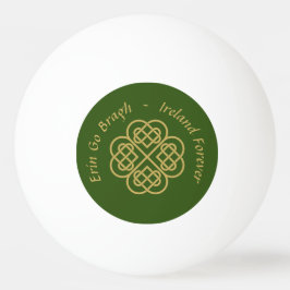 Erin Go Bragh Gold Celtic Shamrock Pingpongbal