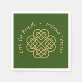Erin Go Bragh Gold Celtic Shamrock Servet