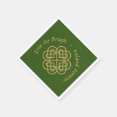 Erin Go Bragh Gold Celtic Shamrock Servet (Hoek)