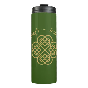 Erin Go Bragh Gold Celtic Shamrock Thermosbeker