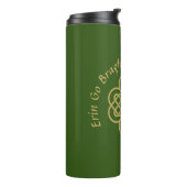 Erin Go Bragh Gold Celtic Shamrock Thermosbeker (Gedraaid links)