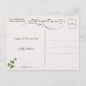 Erin Go Bragh, Gold Irish Harp & Shamrocks Feestdagenkaart (Achterkant)