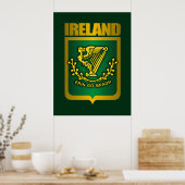 "Erin Go Bragh" Gold-Posters en -Prints Poster (Keuken)