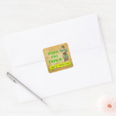 Erin Go Bragh Happy St. Patrick's Day Gezegde Vierkante Sticker (Envelop)