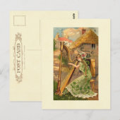 Erin Go Bragh Harp Woman Briefkaart (Voorkant / Achterkant)