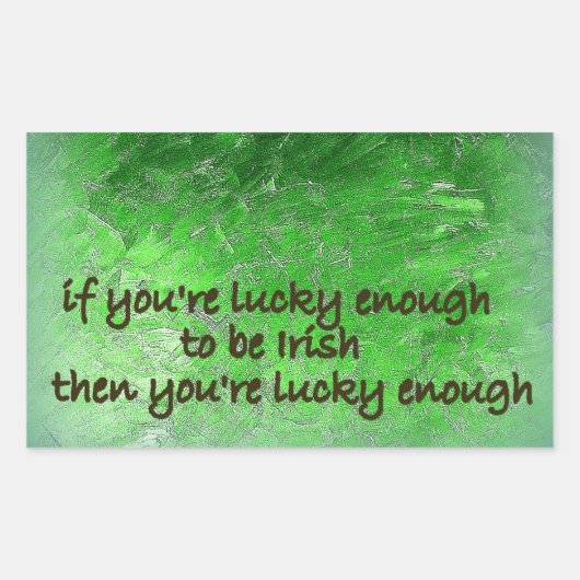 "Erin Go Bragh." (Ierland voor altijd) Rechthoekige Sticker (Voorkant)