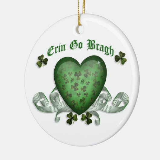 Erin go bragh Iers hart ornament (Links)