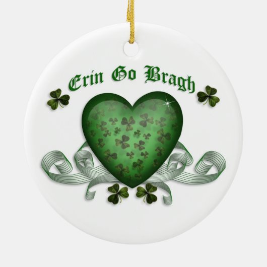 Erin go bragh Iers hart ornament (Achterkant)