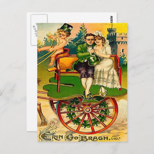 Erin Go Bragh - Iers koppel St. Patrick's Day Briefkaart (Voorkant / Achterkant)