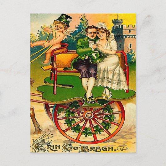Erin Go Bragh - Iers koppel St. Patrick's Day Briefkaart (Voorkant)