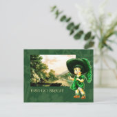 Erin Go Bragh. Iers Meisje St. Patrick's Day Briefkaart (Staand voorkant)