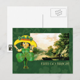 Erin Go Bragh Iers Meisje St.Patrick's Day Briefkaart
