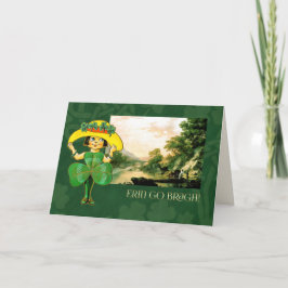 Erin Go Bragh  Iers Meisje St. Patrick's Day Kaart