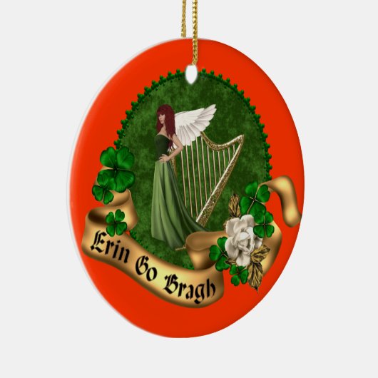 Erin Go Bragh Irish Keramisch Ornament (Rechts)