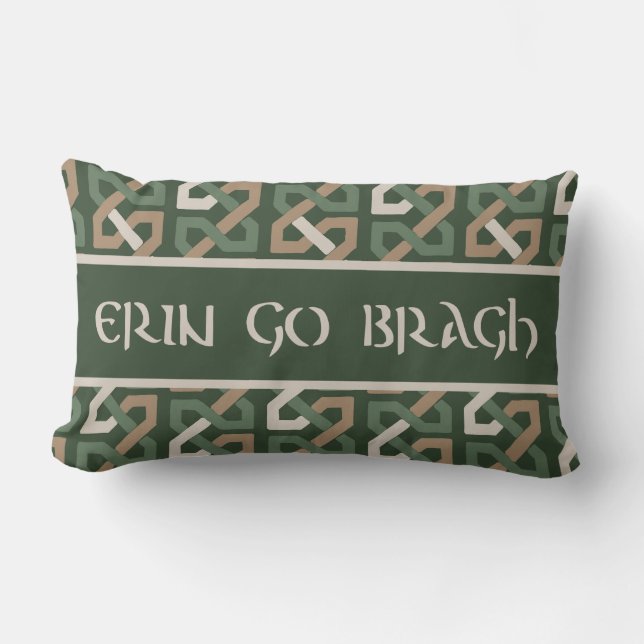 Erin go Bragh Irish Knot Pattern Kussen (Voorkant)