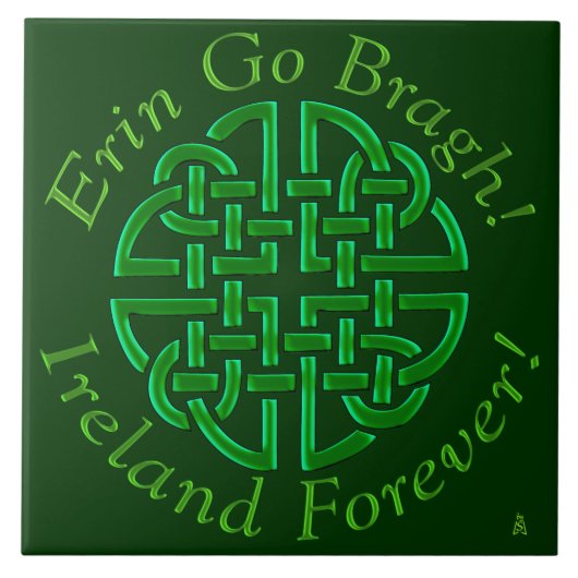 Erin Go Bragh! Knoop! (Keramische tegel) Tegeltje (Voorkant)