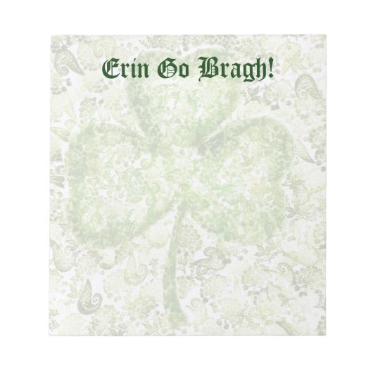 Erin Go Bragh! Notitieblok (Voorkant)