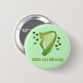 Erin Go Bragh Ronde Button 5,7 Cm (Voorkant /achterkant)
