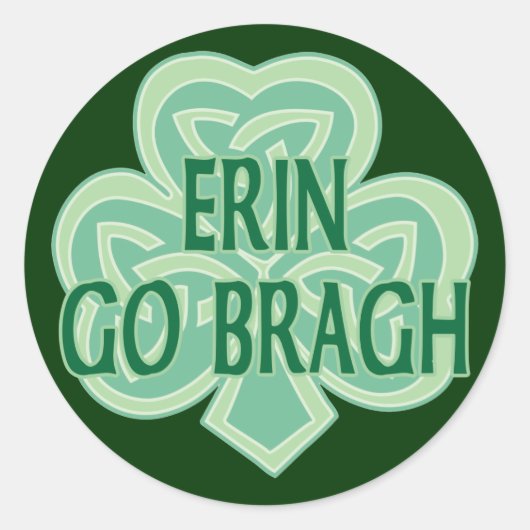 Erin Go Bragh Ronde Sticker (Voorkant)