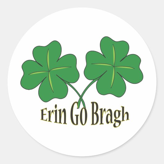 Erin Go Bragh Ronde Sticker (Voorkant)