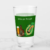 Erin Go Bragh Saint Patrick's Day Irish Beer Glass Glas (Voorkant)