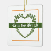 Erin Go Bragh Shamrock Hart Keramisch Ornament (Links)