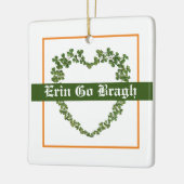 Erin Go Bragh Shamrock Heart Keramisch Ornament (Links)