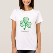Erin Go Bragh shamrock met celtische knowhow T-shirt (Voorkant)