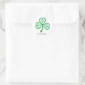 Erin Go Bragh shamrock met keltisch knotwerk Ronde Sticker (Tas)
