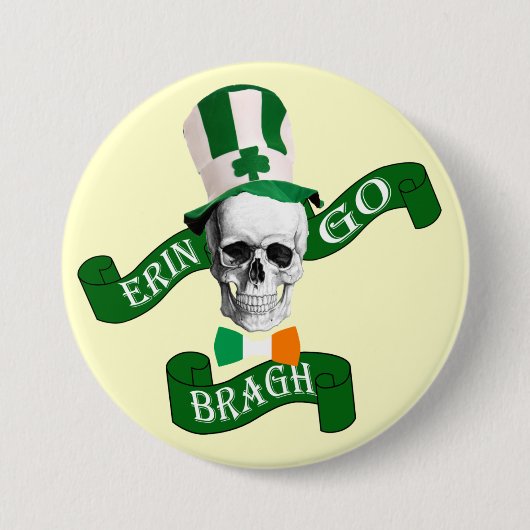 Erin go bragh St. Patrick's dag Ronde Button 7,6 Cm (Voorkant)