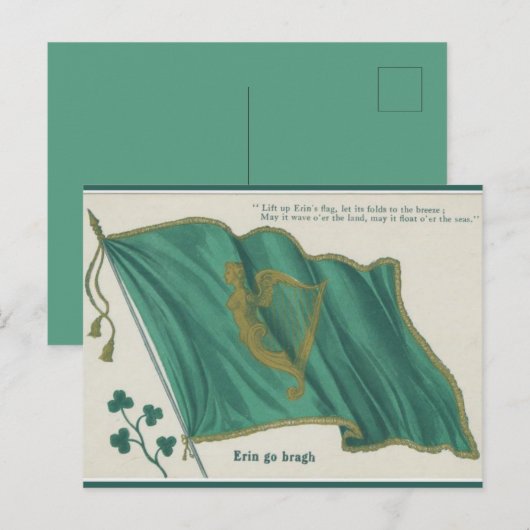 Erin Go Bragh St Patricks Day Briefkaart (Voorkant / Achterkant)