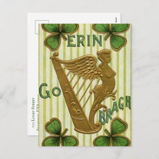 Erin Go Bragh St. Patrick's Day Feestdagenkaart (Voorkant / Achterkant)