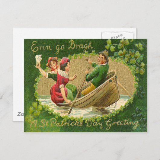 Erin Go Bragh St Patrick's Day Kaart (Voorkant / Achterkant)