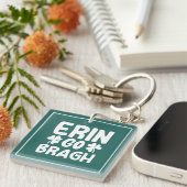 Erin Go Bragh St. Patrick's Day ontwerp-60850 Sleutelhanger (Voorkant Rechts)
