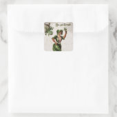 Erin Go Bragh Vierkante Sticker (Tas)