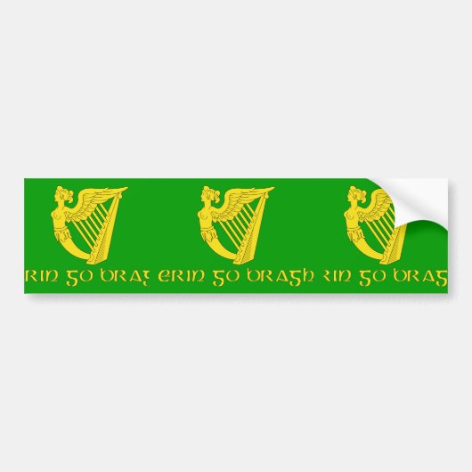 Erin Go Bragh, vlag Ierland Bumpersticker (Voorkant)