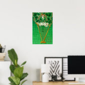 Erin Go Bragh Woman op Harp Scene Poster (Thuiskantoor)