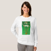 Erin Go Bragh Woman op Harp Scene T-shirt (Voorkant volledig)