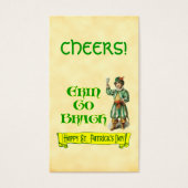 Erin Go Braugh Aangepast St. Patrick's Day-drankka Visitekaartje (Voorkant)