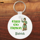 Erin Go Braugh Aangepaste Ierse Zegswijze Sleutelhanger (Voorkant)
