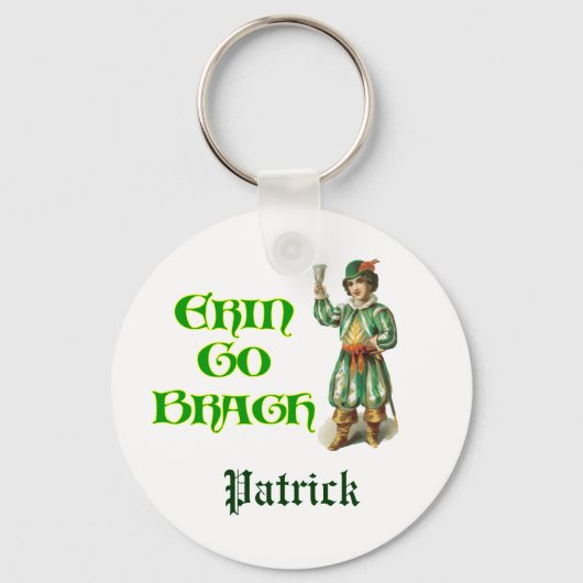 Erin Go Braugh Custom Irish Gezegde Sleutelhanger (Voorkant)