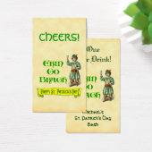 Erin Go Braugh Custom St Patricks Day Drink Ticket Visitekaartje (Bureau)